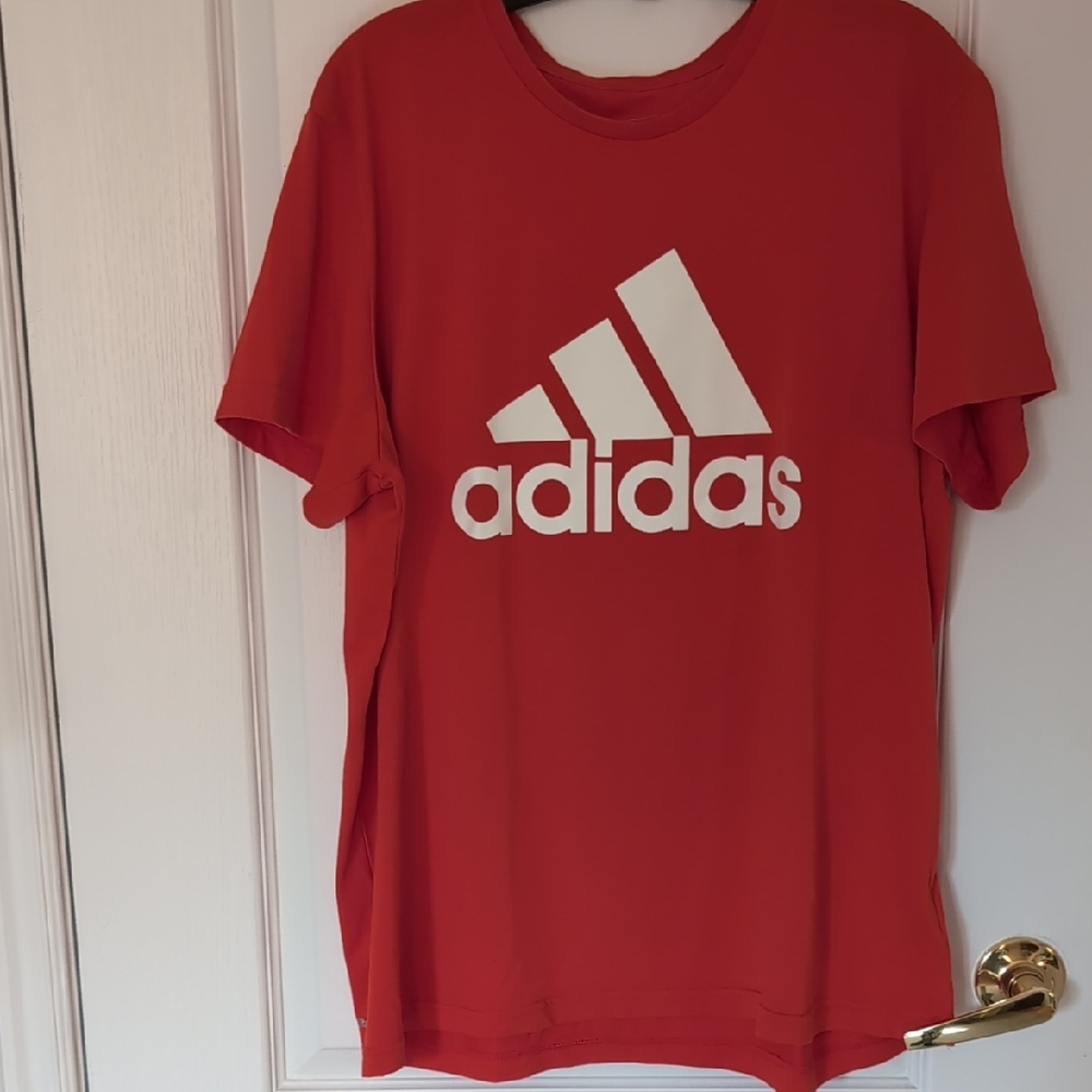 adidas Classic Red Tee with White Logo